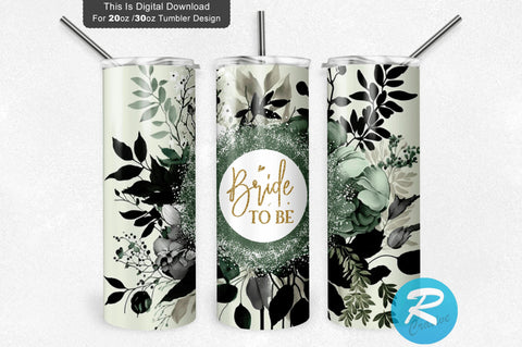 Bride To Be Florals 20 oz / 30 oz Tumbler PNG Sublimation Regulrcrative 