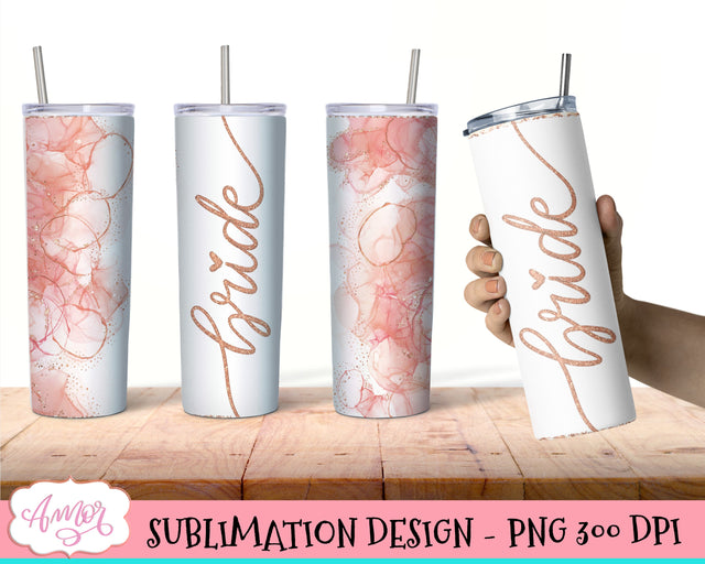 Bride Tumbler Wrap for Sublimation Sublimation Amorclipart 