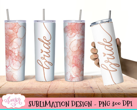 Bride Tumbler Wrap for Sublimation Sublimation Amorclipart 