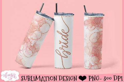 Bride Tumbler Wrap for Sublimation Sublimation Amorclipart 