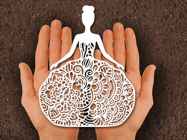 Bride Wedding Dress Paper cut SVG Johan Ru designs 