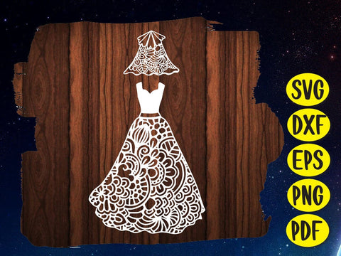 Bride Wedding Paper cut SVG Johan Ru designs 