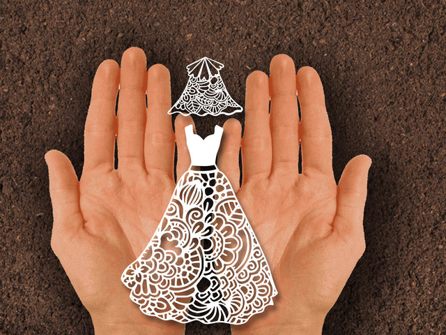 Bride Wedding Paper cut SVG Johan Ru designs 