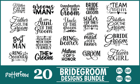 Bridegroom SVG Designs Bundle SVG PatternFeed8 