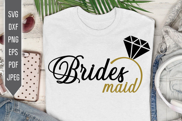 Brides Maid Svg. Bride Squad Svg. Wedding Svg. Bachelorette Svg. Wedding Party Svg. Bridal Party. Cricut, Silhouette, Dxf ,Eps, Png SVG Mint And Beer Creations 