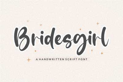 Bridesgirl Font Qwrtype Foundry 