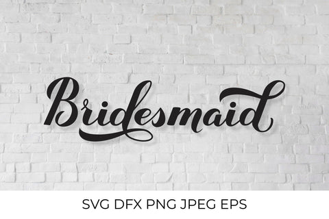 Bridesmaid calligraphy hand lettering SVG LaBelezoka 