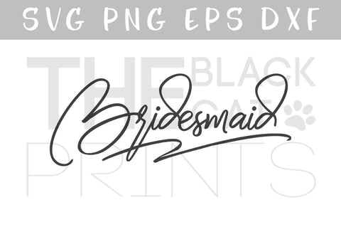 Bridesmaid cut file | Bachelorette party SVG TheBlackCatPrints 