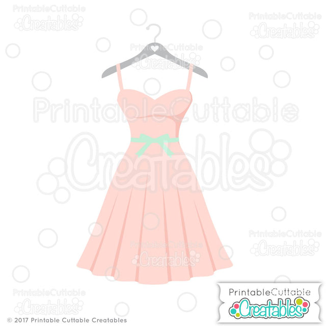 Bridesmaid Dress SVG Printable Cuttable Creatables 