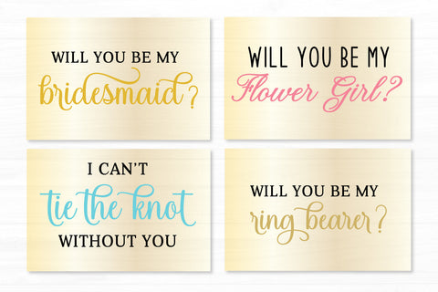 Bridesmaid Proposal Bundle | Bridal Party Proposal SVG Cut files SVG zoellartz 