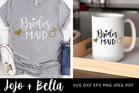 Bridesmaid SVG, Bachelorette Shirt Svg, Bridesmaid Gift SVG, Wedding Gift Svg, Bride SVG Files, Svg File for Cricut, Silhouette, Sublimation SVG Jojo&Bella 