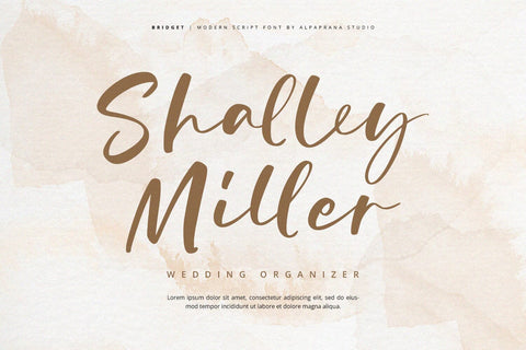 Bridget - Modern Script Font Font Alpaprana Studio 