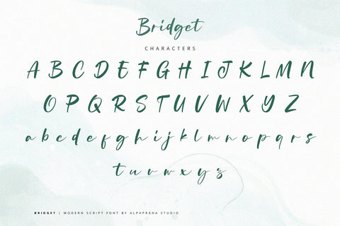 Bridget - Modern Script Font Font Alpaprana Studio 