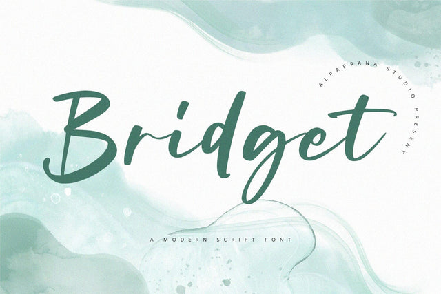 Bridget - Modern Script Font Font Alpaprana Studio 