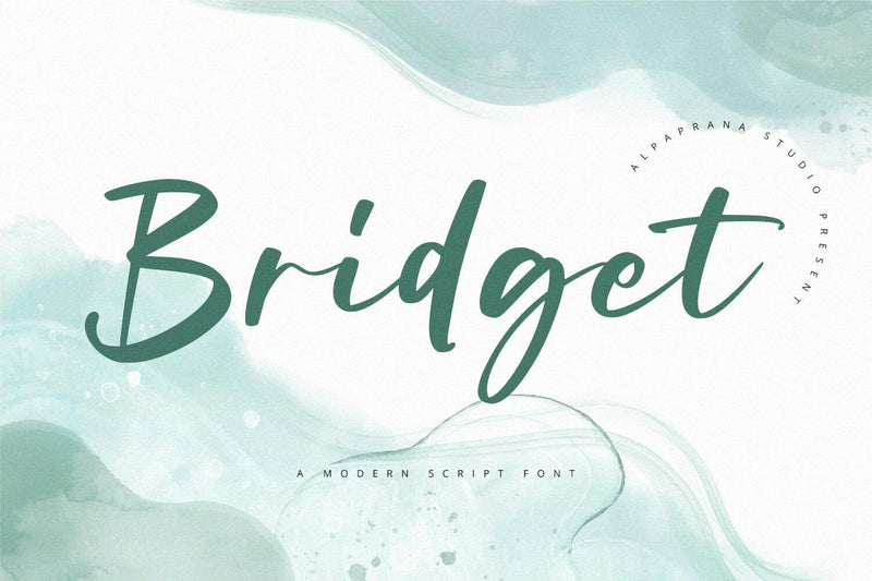 Bridget - Modern Script Font Font Alpaprana Studio 