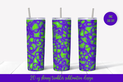 Bright Abstract Tumbler Wrap Sublimation Sublimation LaBelezoka 