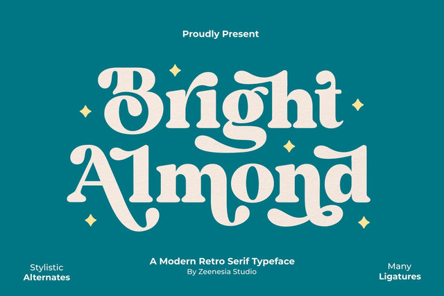 Bright Almond Font Zeenesia Std 