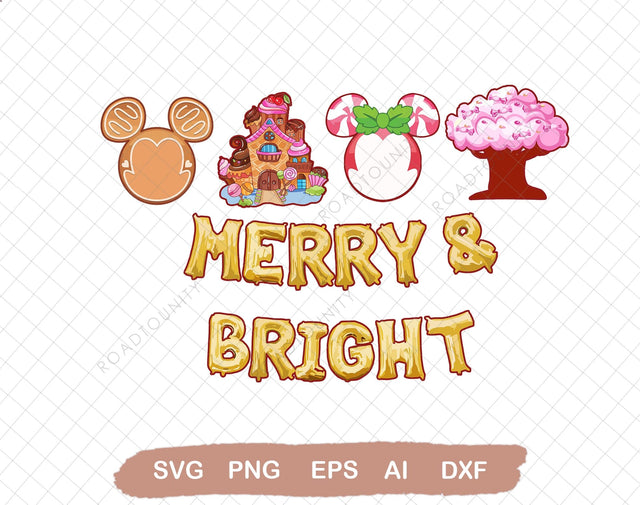 Bright Christmas SVG, Drink And Food Christmas SVG, Merry Christmas SVG, Xmas SVG, Santa Hat SVG, Gingerbread SVG SVG DiamondDesign 