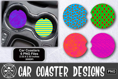 Bright Colors Coasters Sublimation Sublimation Last Frontier Design Co. 