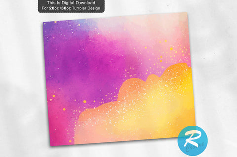 Bright Ombre Glitter 20 oz / 30 oz Tumbler PNG Sublimation Regulrcrative 