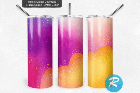 Bright Ombre Glitter 20 oz / 30 oz Tumbler PNG Sublimation Regulrcrative 
