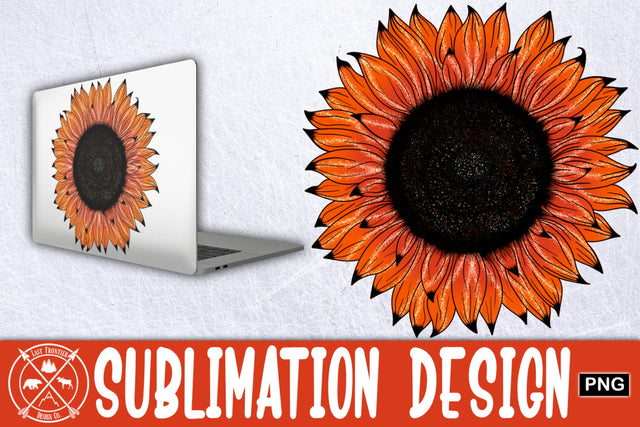 Bright Orange Sunflower Sublimation|Sublimation PNG Sublimation Last Frontier Design Co. 
