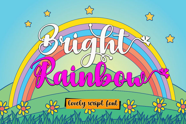 Bright Rainbow Font Supersemar Letter 