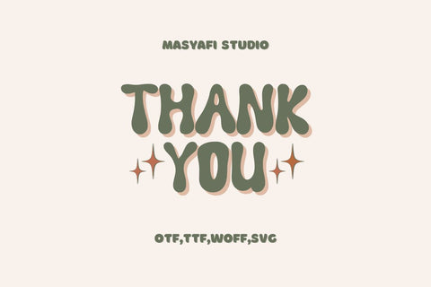 Bright - Retro Cute Groovy Font Font Masyafi Studio 