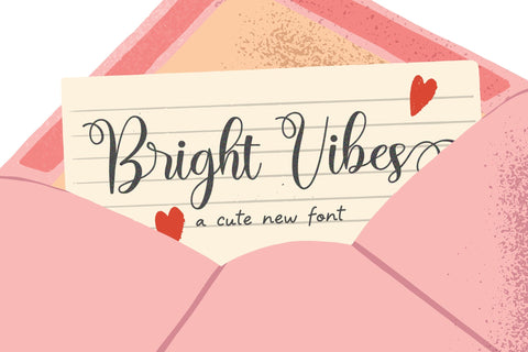 Bright Vibes (Swash Font, Swirly Font, Cute Font) Font Jupiter Studio Fonts 