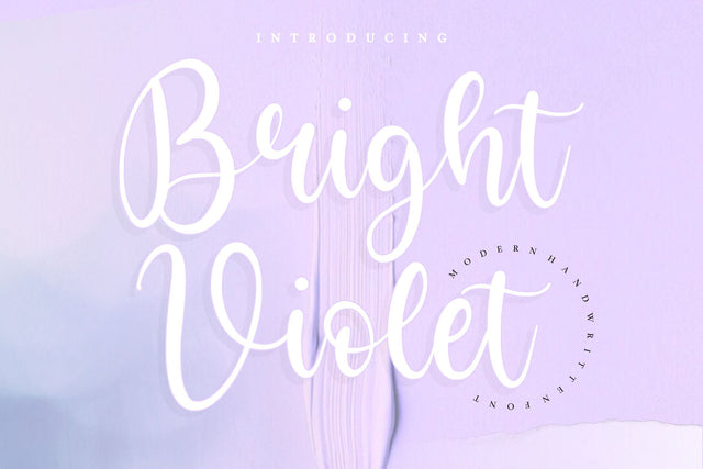 Bright Violet Monoline Handwritten Font Font Letterative 