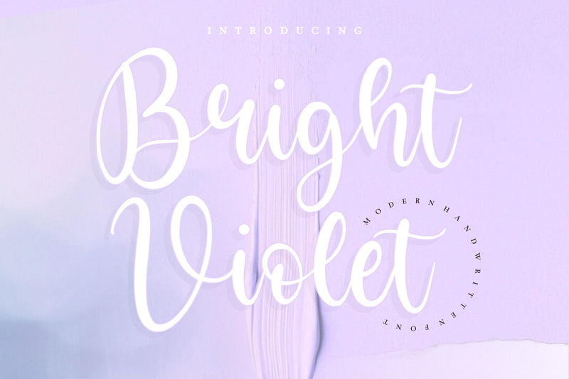 Bright Violet Monoline Handwritten Font Font Letterative 