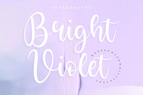 Bright Violet Monoline Handwritten Font Font Letterative 