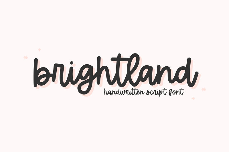 Brightland - Handwritten Script Font - So Fontsy