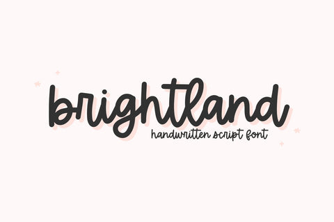 Brightland - Handwritten Script Font Font KA Designs 