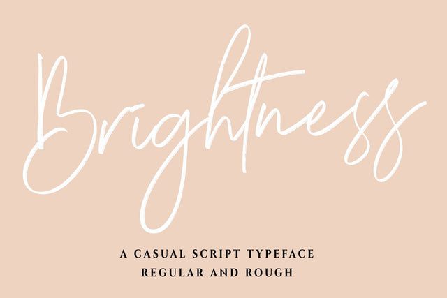 Brightness - a Brush Script Font Font Mozarella 