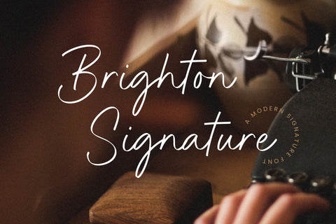 Brighton Signature - Modern Signature font Font Timur type 