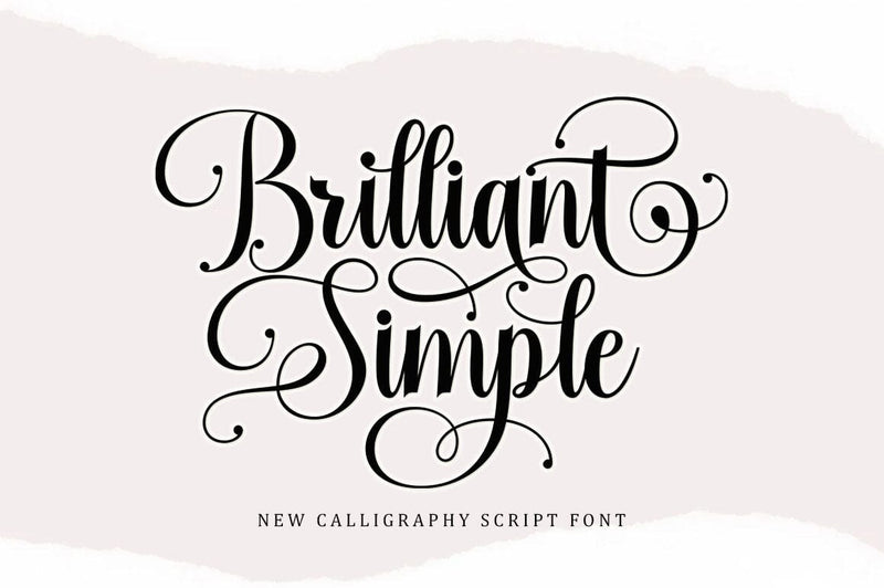 Brilliant Simple Script Font Font BungStudio 