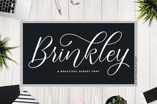 Brinkley Script Font Rotterlab studio 