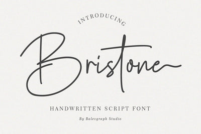 Bristone Handwritten Script Font Balevgraph Studio 