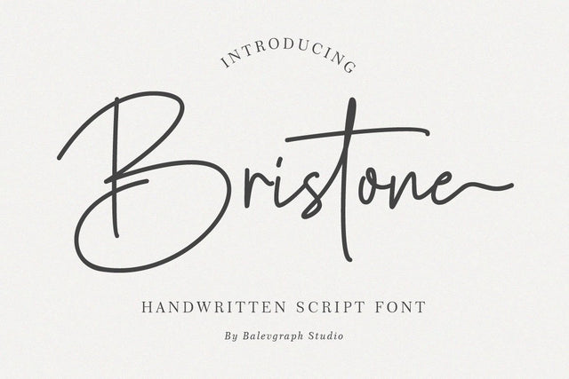 Bristone Handwritten Script Font Balevgraph Studio 