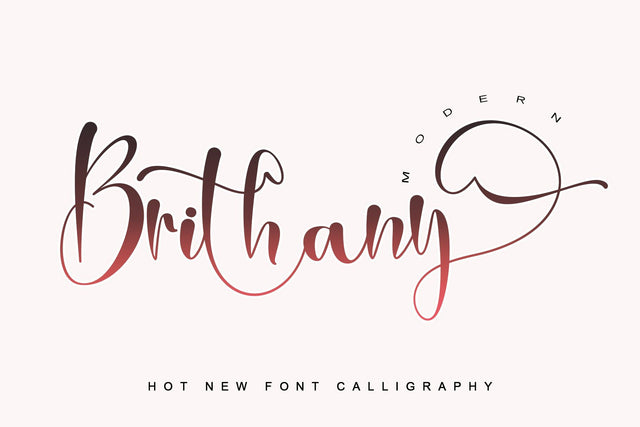 Brithany Modern Font Stefani Letter 