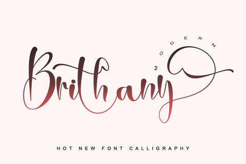 Brithany Modern Font Stefani Letter 