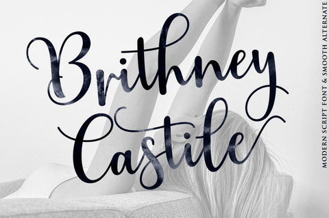 Brithney Castile Script Font Studio Natural Ink 