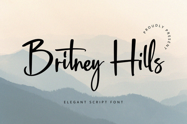 Britney Hills - Elegant Script Font Font Alpaprana Studio 
