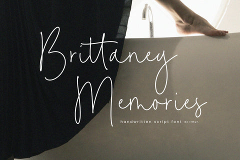 Brittaney Memories - Handwritten Script font Font Timur type 