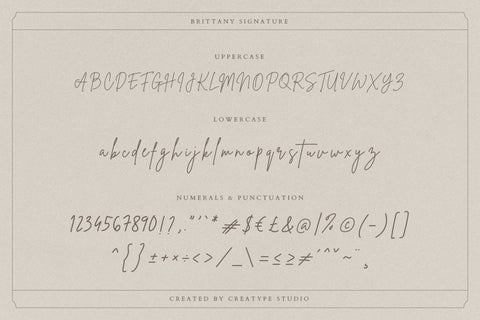 Brittany Signature Script Font Creatype Studio 