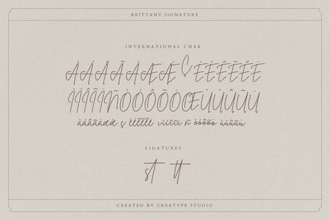 Brittany Signature Script Font Creatype Studio 