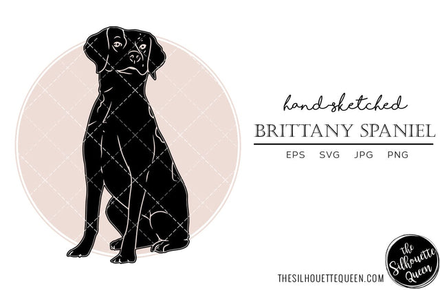 Brittany Spaniel Sketch SVG Loveleen Kaur 