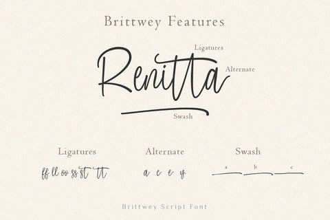 Brittwey - Handwritten Script Font Font Balevgraph Studio 
