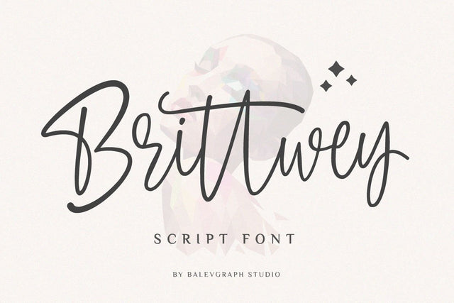 Brittwey - Handwritten Script Font Font Balevgraph Studio 